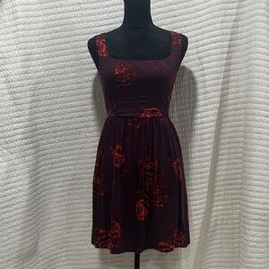 Old Navy Dark Floral Fit And Flare Mini Dress Size Small MSRP $30